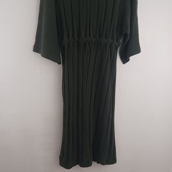 Lush Rib Duster Cardigan Green Tie Sweater size S - Picture 5 of 6